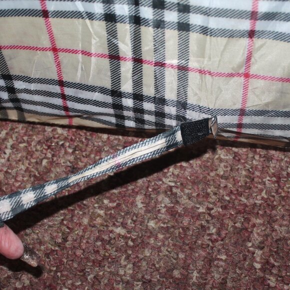 Vintage Folding Nova Check Tartan Plaid Umbrella Unisex - Picture 2 of 8